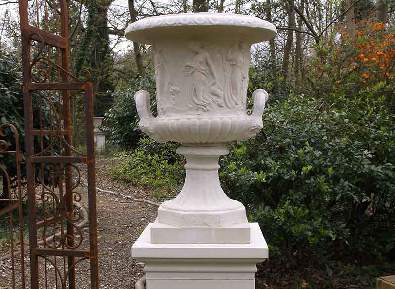 Stone garden urn Florence nightingale replica 19th century