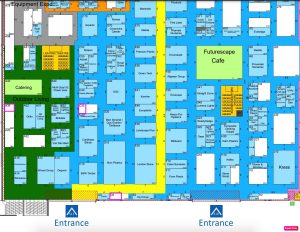 Chilstone stand C32 marked on a map of Futurescape exhibition 21-22 November 2023